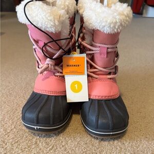 Cat & Jack Girls Winter Snow Boots Size 1